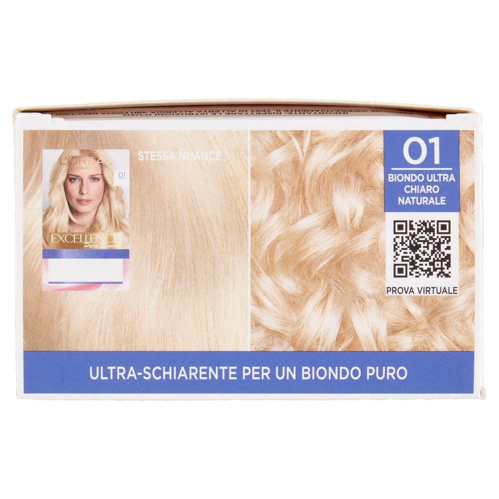 L'Oréal Paris Excellence Pure Blonde Colorazione Triplo Trattamento 01 Biondo Ultra Chiaro Naturale